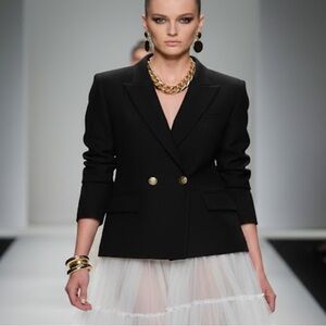 Paule Ka Paris Black Wool Blazer